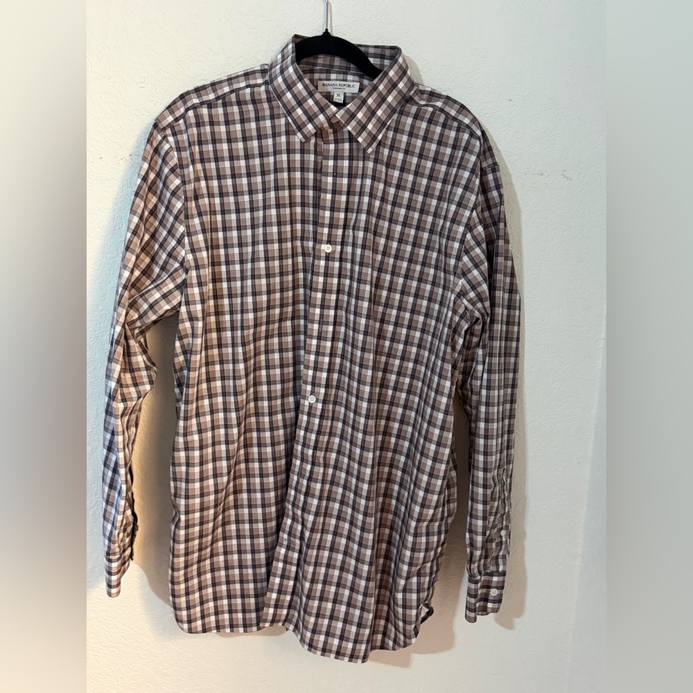 Banana Republic STANDARD-FIT WRINKLE-RESISTANT DRESS SHIRT size xl